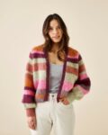 Bella stribet raglan cardigan