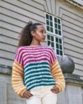 Bella stribet sweater i 2 tråde